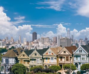 Victorian style homes in San Francisco