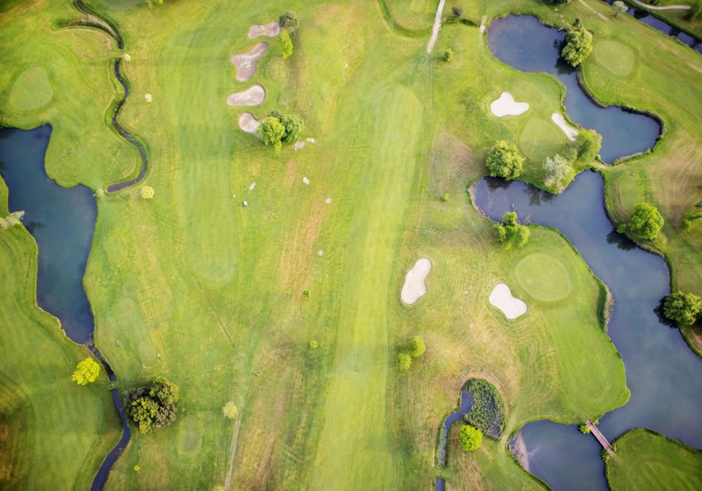 Top view of a golf course